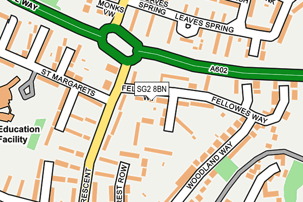 SG2 8BN map - OS OpenMap – Local (Ordnance Survey)