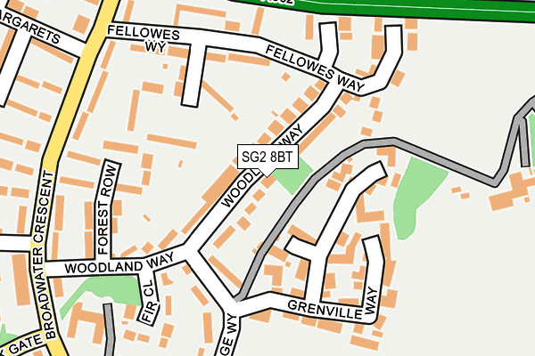 SG2 8BT map - OS OpenMap – Local (Ordnance Survey)