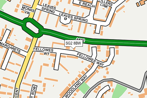 SG2 8BW map - OS OpenMap – Local (Ordnance Survey)