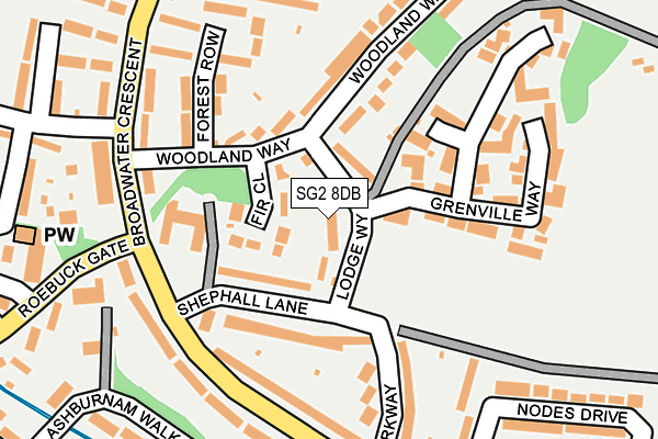 SG2 8DB map - OS OpenMap – Local (Ordnance Survey)