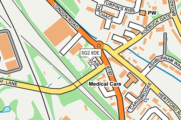 SG2 8DE map - OS OpenMap – Local (Ordnance Survey)