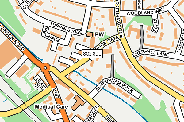 SG2 8DL map - OS OpenMap – Local (Ordnance Survey)