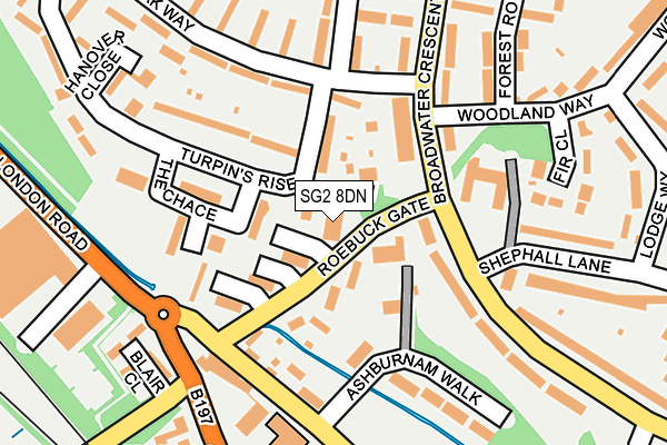 SG2 8DN map - OS OpenMap – Local (Ordnance Survey)