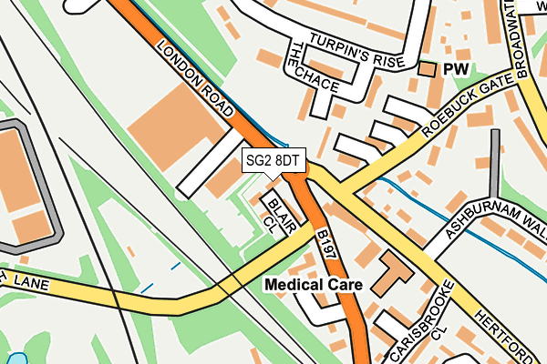 SG2 8DT map - OS OpenMap – Local (Ordnance Survey)