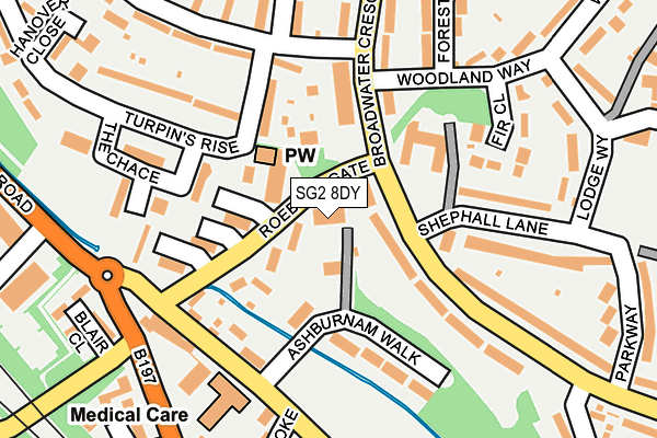 SG2 8DY map - OS OpenMap – Local (Ordnance Survey)