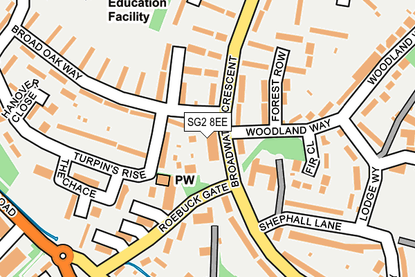 SG2 8EE map - OS OpenMap – Local (Ordnance Survey)