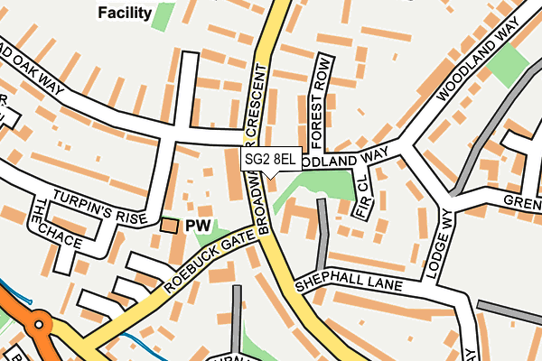 SG2 8EL map - OS OpenMap – Local (Ordnance Survey)