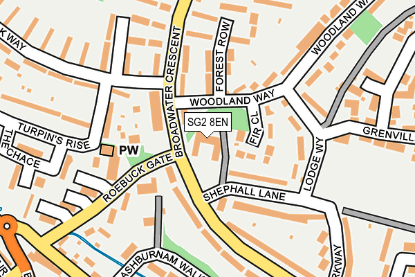 SG2 8EN map - OS OpenMap – Local (Ordnance Survey)