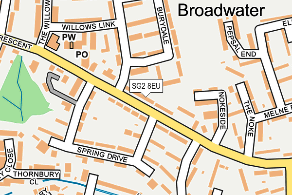 SG2 8EU map - OS OpenMap – Local (Ordnance Survey)