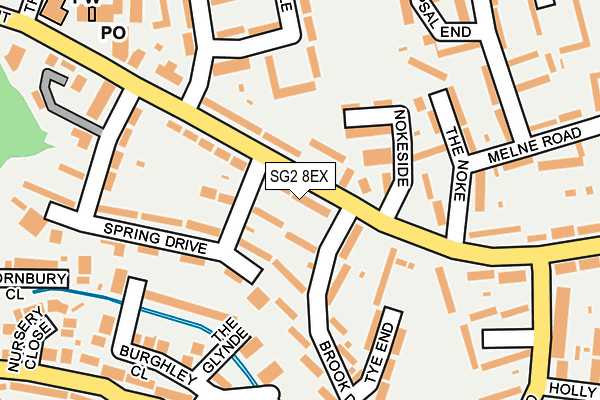 SG2 8EX map - OS OpenMap – Local (Ordnance Survey)