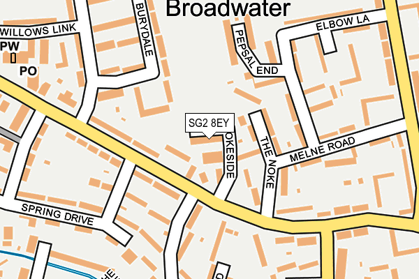 SG2 8EY map - OS OpenMap – Local (Ordnance Survey)