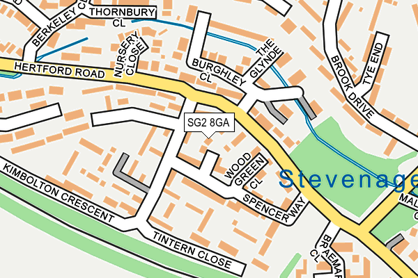 SG2 8GA map - OS OpenMap – Local (Ordnance Survey)