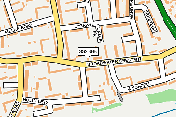 SG2 8HB map - OS OpenMap – Local (Ordnance Survey)