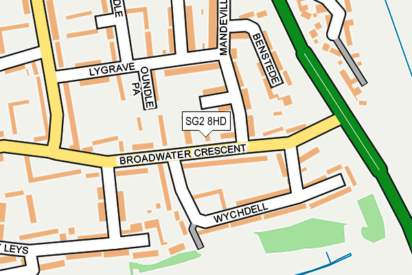 SG2 8HD map - OS OpenMap – Local (Ordnance Survey)