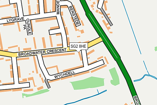 SG2 8HE map - OS OpenMap – Local (Ordnance Survey)