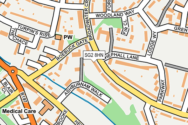 SG2 8HN map - OS OpenMap – Local (Ordnance Survey)