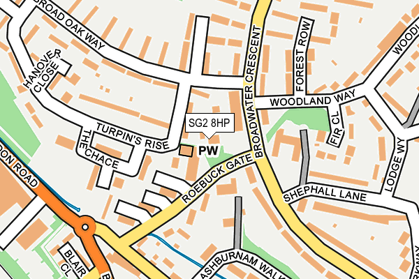 SG2 8HP map - OS OpenMap – Local (Ordnance Survey)