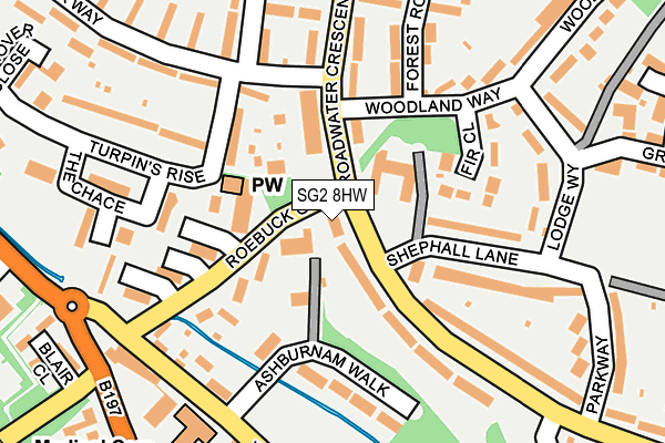 SG2 8HW map - OS OpenMap – Local (Ordnance Survey)