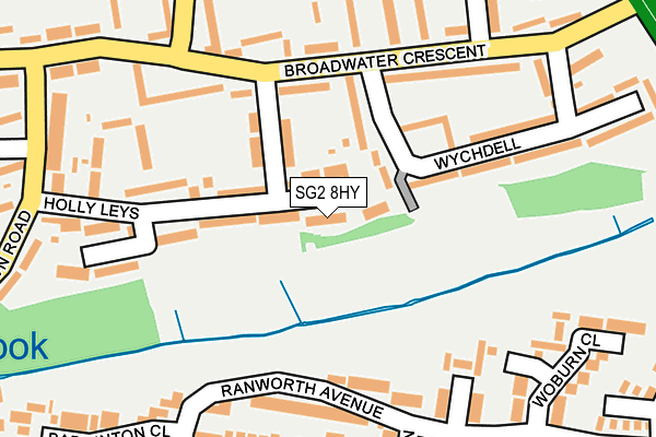 SG2 8HY map - OS OpenMap – Local (Ordnance Survey)