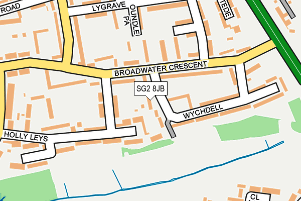 SG2 8JB map - OS OpenMap – Local (Ordnance Survey)