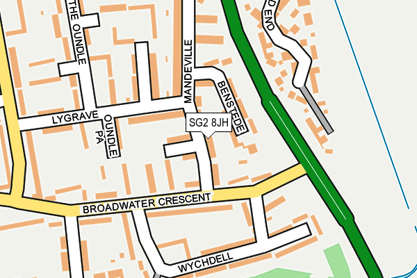 SG2 8JH map - OS OpenMap – Local (Ordnance Survey)