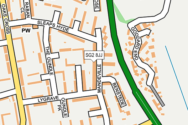 SG2 8JJ map - OS OpenMap – Local (Ordnance Survey)
