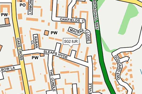 SG2 8JR map - OS OpenMap – Local (Ordnance Survey)