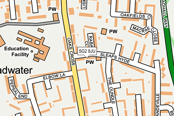 SG2 8JU map - OS OpenMap – Local (Ordnance Survey)