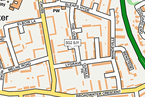 SG2 8JY map - OS OpenMap – Local (Ordnance Survey)