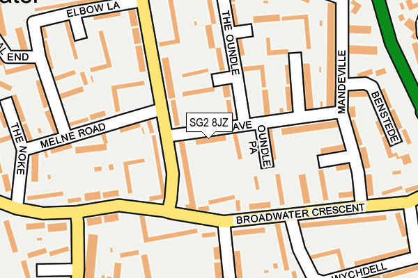 SG2 8JZ map - OS OpenMap – Local (Ordnance Survey)