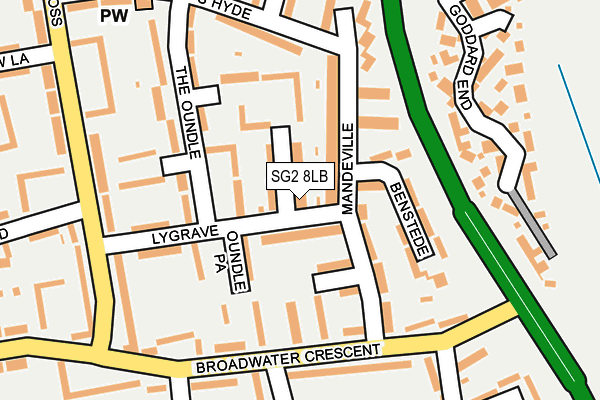 SG2 8LB map - OS OpenMap – Local (Ordnance Survey)