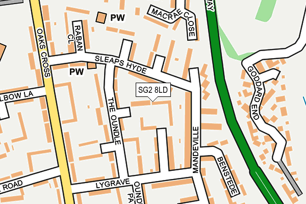 SG2 8LD map - OS OpenMap – Local (Ordnance Survey)