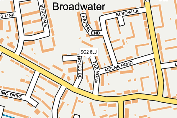 SG2 8LJ map - OS OpenMap – Local (Ordnance Survey)