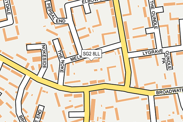 SG2 8LL map - OS OpenMap – Local (Ordnance Survey)