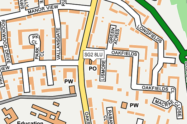 SG2 8LU map - OS OpenMap – Local (Ordnance Survey)