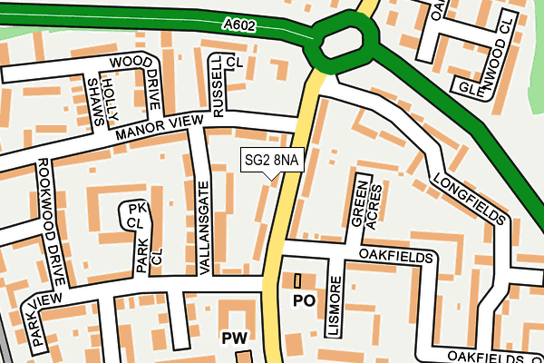 SG2 8NA map - OS OpenMap – Local (Ordnance Survey)