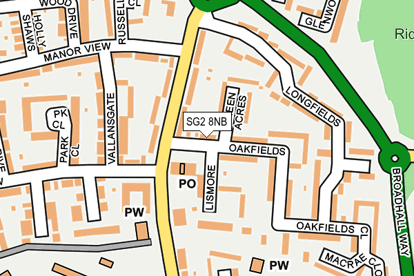 SG2 8NB map - OS OpenMap – Local (Ordnance Survey)