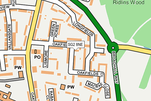 SG2 8NE map - OS OpenMap – Local (Ordnance Survey)