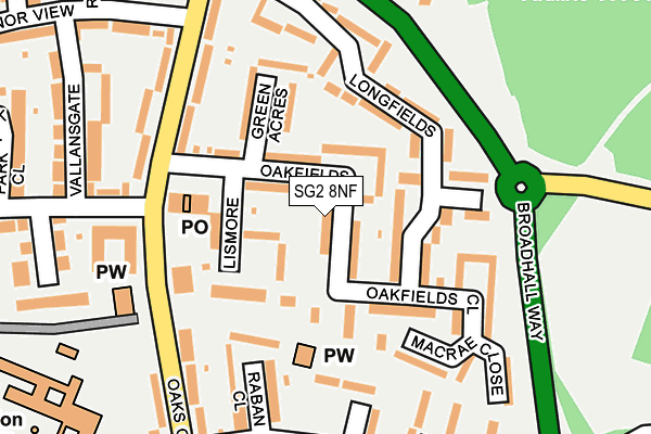 SG2 8NF map - OS OpenMap – Local (Ordnance Survey)