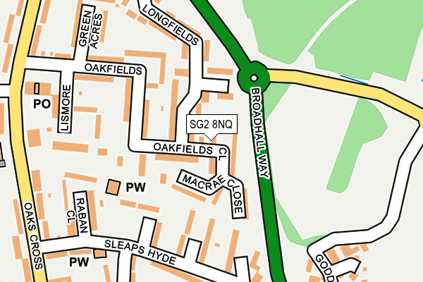 SG2 8NQ map - OS OpenMap – Local (Ordnance Survey)