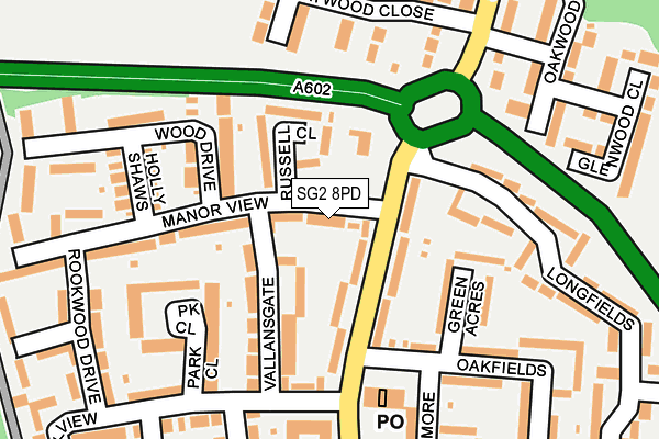 SG2 8PD map - OS OpenMap – Local (Ordnance Survey)