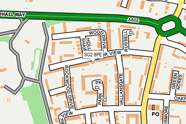 SG2 8PE map - OS OpenMap – Local (Ordnance Survey)