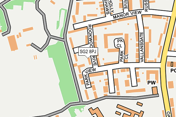 SG2 8PJ map - OS OpenMap – Local (Ordnance Survey)