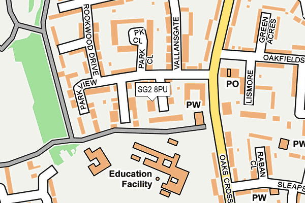 SG2 8PU map - OS OpenMap – Local (Ordnance Survey)