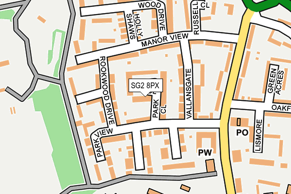 SG2 8PX map - OS OpenMap – Local (Ordnance Survey)