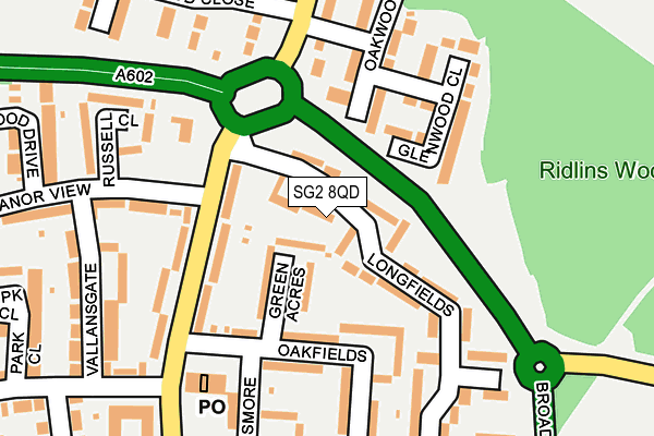 SG2 8QD map - OS OpenMap – Local (Ordnance Survey)