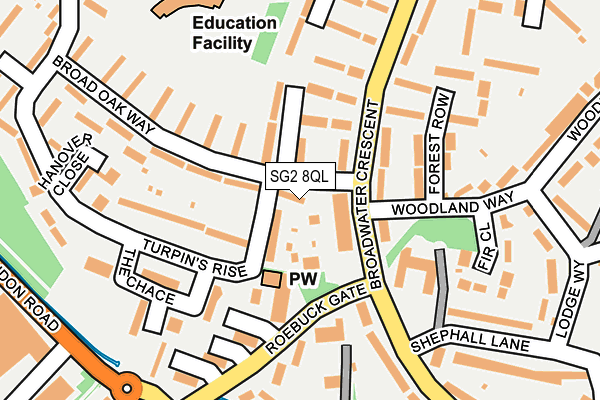 SG2 8QL map - OS OpenMap – Local (Ordnance Survey)