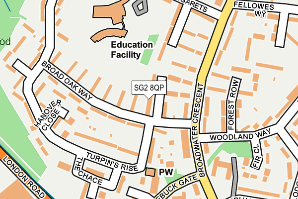 SG2 8QP map - OS OpenMap – Local (Ordnance Survey)