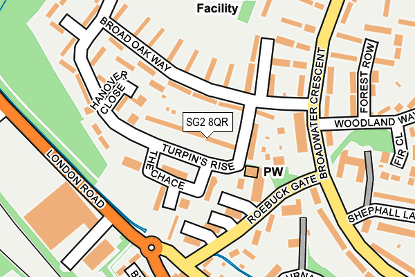 SG2 8QR map - OS OpenMap – Local (Ordnance Survey)