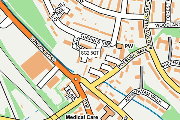 SG2 8QT map - OS OpenMap – Local (Ordnance Survey)